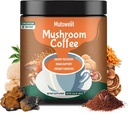 Paddestoel Koffie Decaf, Geavanceerd 13 in 1 Paddestoelpoeder met Lions Mane, Cordyceps, Chaga, Reishi, Instant Coffee Mushroom Supplement met Adaptogenen Rhodiola voor Immune, Focus, Energie 