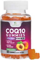 CoQ10 Gummies 100mg - 3X sterkte, hoge absorptie, antioxidant supplement voor de ondersteuning van de gezondheid van het hart en energieproductie, Ultra Co-enzym Q10 vitamines, Coq 10 supplementen, niet-GMO - 60 CoQ10 Gummies