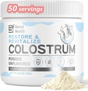 Colostrum Supplement Powder for Humans - Organic Bove Colostrum Supplement for Gut Health, Hair Growth, Beauty - Unflavored (73 Servers)