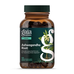 Gaia Herbs Ashwagandha Root - Stress Relief & Sleep Support Supplement - Ondersteunt evenwichtige energieniveaus en positieve Outlook* - 120 Vegan Liquid Phyto Capsules (60-dagen levering)