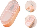 Pillensnijder, professionele pilssplitter voor het snijden van kleine pillen of grote pillen in de helft (roze)
