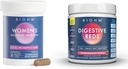 BIOHM Vrouwenprobiotica 30B CFU & 210 oz Essentiële Digestief Rood Poederbundel, Uitgebreide Gut & Vaginale Gezondheidsondersteuning, rijk aan antioxidanten, enzymen, vitamines