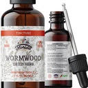 Wormwood Biologische Tinctuur - Natuurlijke Intestinale Reiniging en Digestieve Reiniging Supplement - Wormwood Herb Extract voor Detox - Made in USA - 2 Fl Oz (Wormwood - 2 Fl Oz)