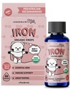 Legendairy Milk Organic Liquid Iron Supplements for Kids - Sugar Free Liquid Iron for Kids - for Ages 4 Months to 3 Years - Cherry Flavor, 60 Servings