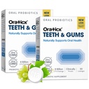 OraTicx Tanden & Gums Orale Probiotica, 8 Miljard CFU - Natuurlijk ondersteunt Orale Gezondheid, Vers adem, en Immuniteit, Tandheelkundige Probiotische Supplement, Druivensmaak 30 Lozen 2-pack