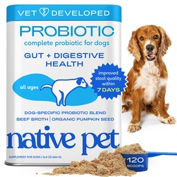 Native Pet Probiotics for Dogs - Hondenprobiotics Powder for Digestief Health, Gut Support, & Immune Boost 