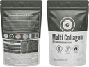 Gehydroliseerd Collageen Poeder Type I en II. Vanille op smaak gebracht 482g met Hyaluronzuur, MSM, vitamine D3 & Boswellia Serrata voor vrouwen en mannen