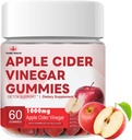 YiLing Verbeterde Sour-Sweet Smaak Apple Cider Vinegar Gummies - 1000mg - Geformuleerd om Immune Health Normale Energieniveaus & Gut Health- Apple Flavor Gummies Verrijkt B12 / B6 / Rode bieten