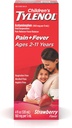 Kinderen Tylenol Orale suspensie Geneeskunde, Liquid Medicine Pijn Reliever & koorts Reducer voor koude + griepsymptomen, Aspirine-, Ibuprofen- & Alcohol- Vrij, Aardbei, 4 fl. oz