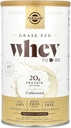 Solgar Grass Fed Whey to Go Protein Powder Unflavored, 11.2 oz - 20g of Grass-Fed Protein from New Zealand Cows - Great Tasting & Mixes Easily - Supports Strength & Recovery - Non-GMO, 13 Servings