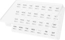 Lifewit Monthly Pill Organizer, 28 dagen pil Box, 4 weken Een maand pil Cases, Grote Compartments Medicine Organizer voor Vitaminen, Visolie, Supplementen, Wissen