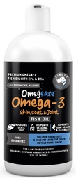 Omegease Visolie voor honden en katten - Finest for Pets Omega 3 for Cats & Dogs - Supplement for Skin & Coat, Jetching, Shdding, Joints & Immune Health - 100% Pure Omega Fish Oil with EPA & DHA (16 oz)