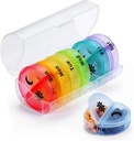 Medical Box Travel Pill Organizer Case, 2 keer per dag, Large AM/PM Weekly Pillen Dispenser Planner, Medicine Herinneringshouder 7-Dag voor vitamines, visolie, dagelijkse calciumsupplementen, capsules