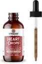 Strauss Naturals Heartdrops, Herbal Heart Supplements met Europese mistletoe en extracten van gerijpte Knoflook, 3,4 fl oz, kaneel smaak