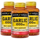 MASON NATUURLIJKE Knoflookolie 1000 mg, 300,Day Supply Softgels, Ondersteunt normale Circulatoire functie, 3 Pack