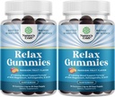 Calming Gummies for Adults with Ashwagandha and Magnesium - Relaxing Stress Gummies with L Theanine 5HTP and Lemon Balm Extract - Adaptogenic Chamomile Extract Vitamin B6 180 Count