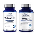 1MD Nutrition MoveMD & VisionMD Joint Support & Eye Care - Collageen, Hyaluronzuur, Astaxanthine, OptiLut Lutein, Zeaxanthine