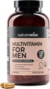 NatureWise Multivitamine for Men - Daily Man Support - Minerals & Herbs for Energy, Performance, Immunity - with Vitamin A, C, D, B-Complex - Soy & Gluten-Free, Non-GMO - 240 Capsules[6-maandvoorraad]