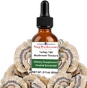 Kalkoen staart Paddestoel Liquid Extract Tinctuur, Dagelijkse Supplement, Double Extracted for High Potency, 2 Fl oz, 60 doses
