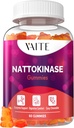 VAITE Nattokinase Supplement 2000 FU (Fibrinolytische Eenheden) 100mg - Enzyme Supplement, Veganistische Formule, Ondersteunt Gezondheid, Dubbele sterkte, Niet-GMO, Sojavrij, Glutenvrij, 60 Vegetarische Gummies