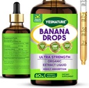YESNATUUR Banaan Digestieve druppels - Voorzichtige banaan-gearomatiseerde Gut Ondersteuning met natuurlijke extracten - bevordert gezonde spijsvertering en regelmaat - Suikervrije, niet-GMO - 60ML