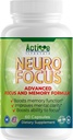 Neuro Focus Nootropic Brain Supplement for Men & Women: Geheugen, Helderheid & Focus Ginkgo Biloba, Vitamine B6, Fosfatidylserine, Choline, Huperzine A