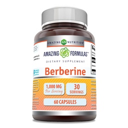 Verbazingwekkende Formules Berberine 1000mg Per Serving 60 Capsules Supplement 