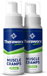 Theraworx Relief for Muscle Cramps Foam Fast-Acting Muscle Spam, Leg Soreness with Magnesium Sulfate - 7,1 oz - 2 Tellen