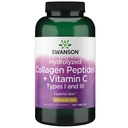 Swanson Hydrolyzed Collagen Peptiden + Vitamine C Types I en Iii 1000 mg 250 Tabs