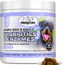 Hondenprobiotica en spijsverteringsenzymen - Relief Diarree, Hondengas, Opgeblazen, Constipatie, Gestoorde Maag - Pet Digestieve Ondersteuning - Zachte Kauw Probiotica voor Honden & Puppies