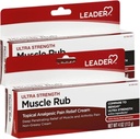 Leader Muscle Rub - Fast-Active, Deep Penetrating Relief voor pijnlijke spieren en gewrichten, lichte artritis en rugpijn verlichting, Niet-Greasy Formule Topical Analgesic, Kamphor, Menthol & Methyl Salic 2-Pack