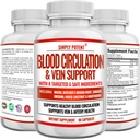 Bloedcirculatie & Vein Ondersteuning Supplement, 90 Caps, helpt met spinnen en varicose Veins, ondersteunt schepen, been en cardiovasculaire gezondheid met Niacin, Ginger, Cayenne Pepper