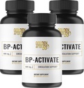 Golden After 50 BP-Activate - Nitric Oxide Supplement with Essential Amino Acids - Blood Circulation and Heart Health Support Supplement - 3 Bottles - 800mg L Arginine, AAKG, L Citrulline