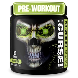 JNX SPORTS The Curse! Voorbehandeling Powder for Men & Women, Cafeine, Beta-Alanine, Creatine, L-Citrulline, 50 Servings, Sweet Melon Flavor Boost Energy, Strength & Focus