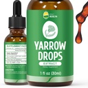 Yarrow Herb Tinctuur, Organic Yarrow Extract Liquid, 98% Absorptie, Vegan, Glutenvrij, Non-GMO, Alcoholvrij- 1 Fl Oz