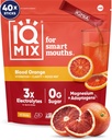 IQMIX Hydration Electrolyte Powder – 4-in-1 Formula for Hydration, Mental Clarity, Mood and Recovery – Sugar-Free Drink Mix, Keto, Magnesium L-Threonate, Lion’s Mane – 40 Count Blood Orange