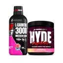 PROSUPPS L-Carnitine 3000 Stimulant Free Liquid Shots (31 Servings, Berry) en Mr Hyde Signature Series Pre-workout Energy Powdered Drink (30 Servings, Watermeloen) Bundel