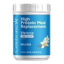 Vier vitamines High Protein Meal Replacement Shake, 27 g Proteïnepoeder, 6 g Fiber, Voor post-Bariatrische Chirurgie Patiënten, Vanilla Bean, 15 porties