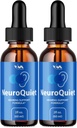 (2 Pack) Neuroquiet Drops - Neuro Quiet Advanced Formula Hearing Support, Cognitive Health, en algemene wellness, 2 maand aanbod