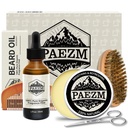 5 Piece Baard Grooming Kit voor mannen, met inbegrip van alle natuurlijke baard olie, baard balsem met zoet oranje geur, Comb, schaar, opslagzak, baard zorg Set kerst verjaardag vader dag cadeau voor hem