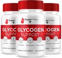 (3 Pack) Super Flow SuperFlow Glycogen Support Capsules, Super Flow Advanced Glycogen Health and Blood Wellness Support Supplement, SuperFlow maximale sterkte Glyco Formula Supplement (180 capsules)
