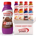 Premier Proteïne Shakes, 8 Flavor Variety Pack, 30g Proteïne, 1g Suiker, 24 Vitaminen & Mineralen, Nutriënten om Immune Health te ondersteunen 11.5 Fl Oz (8 Pack)