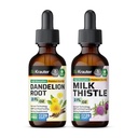 BIO KRAUTER Dandelion Tinctuur 2 Fl. Oz. & Milk Thistle Tinctuur 2 Fl. Oz.