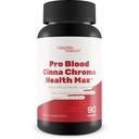 Pro Blood Cinna Chroma Health Max - Natural Blood Health Support with Cinnamon, Turmeric, Berberine, Vitamine D, Vitamine C, Zink & More - Bevorderen van evenwichtige bloedgezondheid & Verbeterde bloedstroom