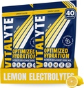 Vitalyte Electrolyte Powder Drink Mix, isotone Electrolyte Hydration Mix, Gluten Free Post Workout Powder Mix, Verpakking van 2, 35 oz. Elke citroensmaak