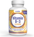 90 plantaardige capsules Vitamine D. D3 5000IE (125 MCG) Hoge potentie Immune Ondersteuning Dieetsupplement. Gezonde Spier Herstel Geavanceerd. Niet-GMO-formule