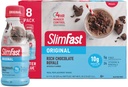 SlimFast Maaltijd vervangende Shake, Original Rich Chocolate Royale, 10g klaar om eiwit te drinken voor gewichtsverlies, 11 Fl. Oz fles, 8 Tellen