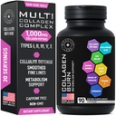 Thermogenic Multi Collageen Burn Capsules - Advanced Type I, II, III, V, X Gehydrolyseerde Collageen Peptiden Plus Hyaluronzuur - Metabolisme, Cellulitis, Huid, Haar, Nails Ondersteuning - 90 Collageenic Burn Caps