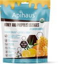 Honey and Propolis Lozenges Assorted Flavors, Freshens Breath - Soothes a Throat- Immune Support with Vitamin C, Vitamin D and Zinc, 20 Count