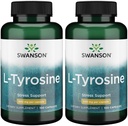 Swanson L-tyrosine - Aminozuur supplement het bevorderen van stress ondersteuning, cognitieve functie, en geestelijke helderheid - helpt ondersteuning van algemene hersenen gezondheid - (100 capsules, 500 mg elke) (2 Pack)